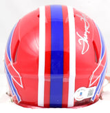 Thurman Thomas Autographed Buffalo Bills 87-01 Speed Mini Helmet- Beckett W Hologram *Silver Image 3