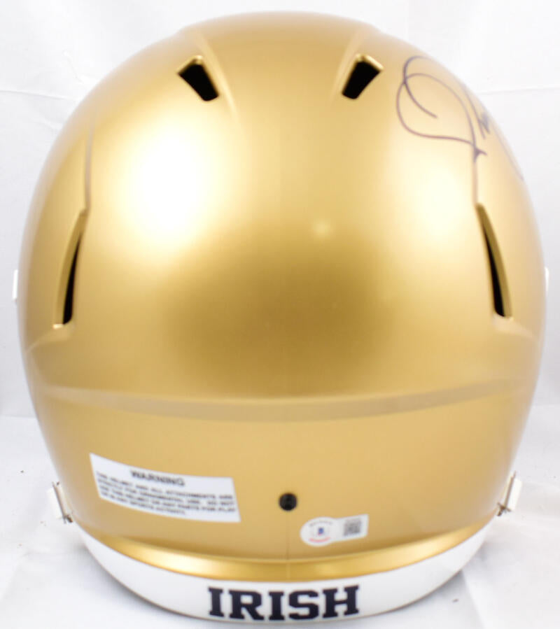 Jerome Bettis Autographed Notre Dame F/S Speed Helmet - Beckett W Hologram *Black Image 3