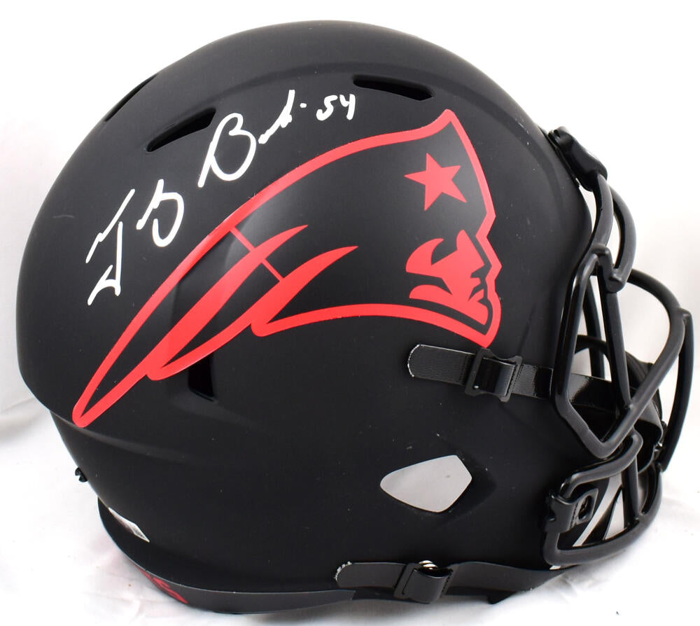Tedy Bruschi Autographed New England Patriots F/S Eclipse Speed Helmet-Beckett W Hologram *Silver Image 1