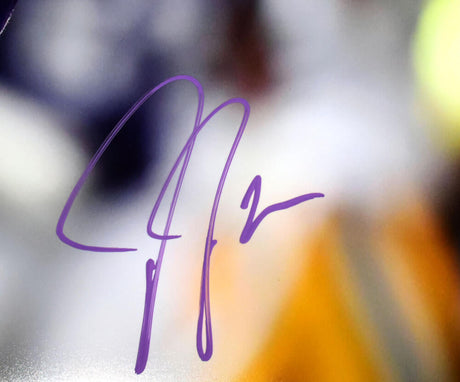 Justin Jefferson Autographed Vikings 16x20 Point Photo-Beckett W Hologram *Purple Image 2