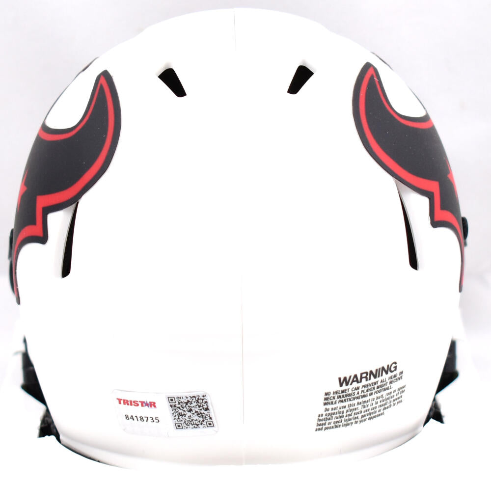 Dameon Pierce Autographed Houston Texans Lunar Speed Mini Helmet- Tristar *Red Image 4