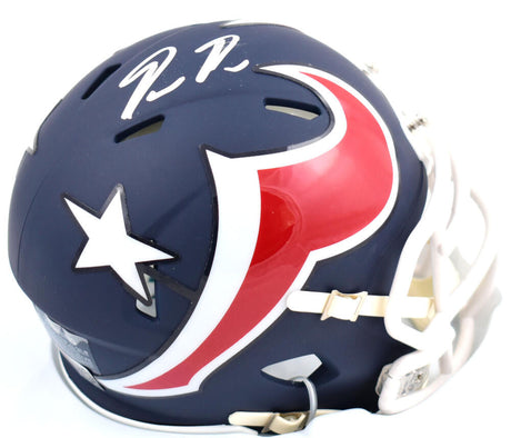 Dameon Pierce Autographed Houston Texans Amp Speed Mini Helmet- Tristar *Silver Image 1