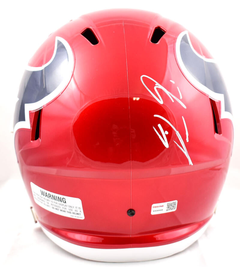 Dameon Pierce Autographed Houston Texans F/S Flash Speed Helmet *Back- Tristar *White Image 3
