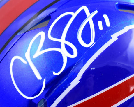 Cole Beasley Autographed Buffalo Bills Flash Speed Mini Helmet- Beckett W Hologram *White Image 2