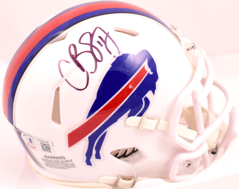 Cole Beasley Autographed Buffalo Bills 2021 Speed Mini Helmet-Beckett W Hologram *Black Image 1