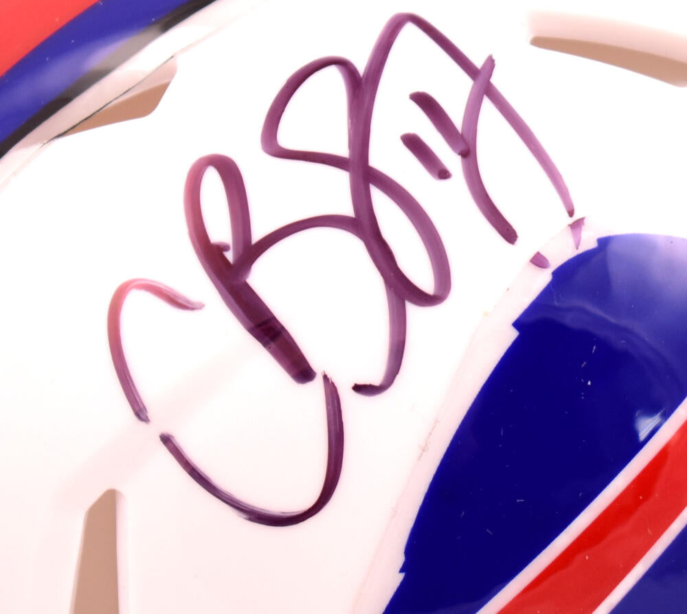 Cole Beasley Autographed Buffalo Bills 2021 Speed Mini Helmet-Beckett W Hologram *Black Image 2