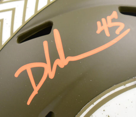 Devin White Autographed Tampa Bay Buccaneers Salute to Service Speed Mini Helmet-Beckett W Hologram *Orange Image 2