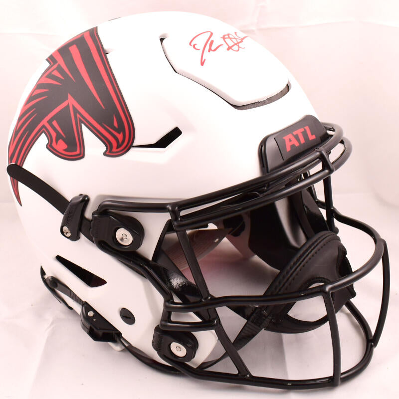 Deion Sanders Autographed Atlanta Falcons F/S Lunar Speed Flex Helmet- Beckett W Hologram *Red Image 1