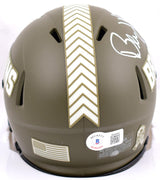 Bernie Kosar Autographed Cleveland Browns Salute to Service Speed Mini Helmet - Beckett W Hologram *White Image 3