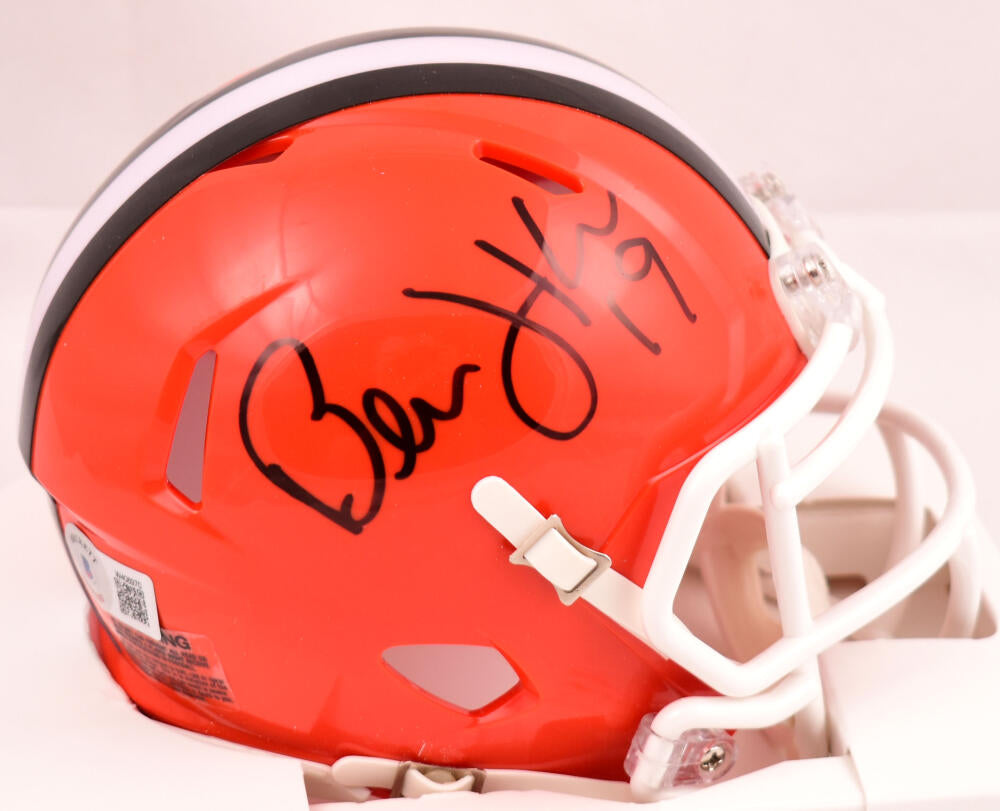 Bernie Kosar Autographed Cleveland Browns 75-05 Speed Mini Helmet - Beckett W Hologram *Black Image 1