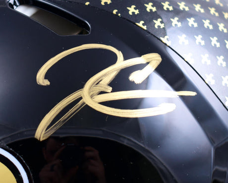 Derek Carr Autographed New Orleans Saints F/S ALT 22 Speed Authentic Helmet-Beckett W Hologram *Gold Image 2