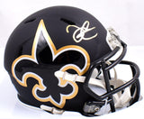 Derek Carr Autographed New Orleans Saints Amp Speed Mini Helmet-Beckett W Hologram *Gold Image 1