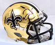 Derek Carr Autographed New Orleans Saints Chrome Speed Mini Helmet-Beckett W Hologram *Black Image 1