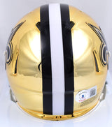 Derek Carr Autographed New Orleans Saints Chrome Speed Mini Helmet-Beckett W Hologram *Black Image 3