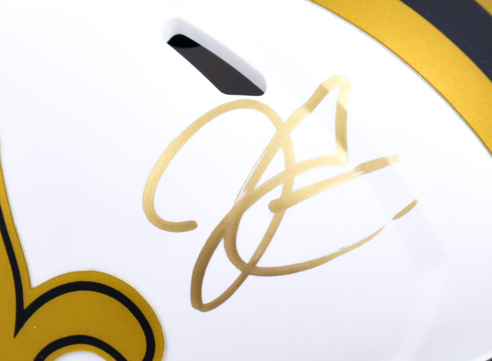 Derek Carr Autographed New Orleans Saints Lunar Speed Mini Helmet-Beckett W Hologram *Gold Image 2