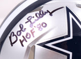 Bob Lilly Autographed Dallas Cowboys Speed Mini Helmet w/HOF-Beckett W Hologram *Black Image 2