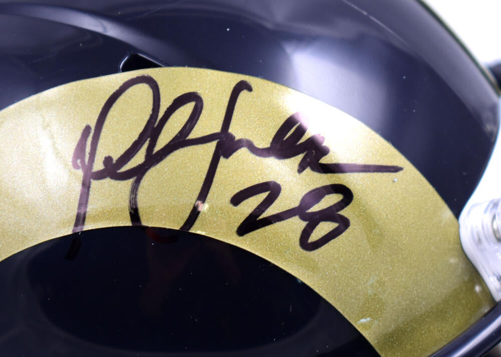 Marshall Faulk Autographed Rams 00-16 Speed Mini Helmet - Beckett W Hologram *Black Image 2