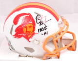 Derrick Brooks Autographed Buccaneers 76-96 Speed Mini Helmet w/HOF- Beckett W Hologram *Black Image 1
