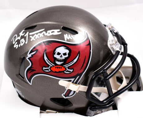 Dexter Jackson Autographed Tampa Bay Buccaneers Speed Mini Helmet w/SB MVP- Beckett W Hologram *White Image 1