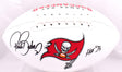 Ronde Barber Autographed Tampa Bay Buccaneers Logo Football w/HOF- Beckett W Hologram *Black Image 1