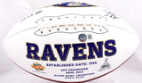 Joe Flacco Autographed Baltimore Ravens Logo Football w/SB MVP-Beckett W Hologram *Black Image 4