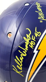 Dan Fouts, Kellen Winslow, Charlie Joiner Autographed Chargers F/S Authentic Helmet w/HOF- Beckett W Hologram Image 3