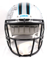 Luke Kuechly Autographed Carolina Panthers F/S Speed Helmet w/2 insc.- Beckett W Hologram *Black Image 4