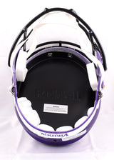 Warren Moon Autographed Minnesota Vikings F/S Speed Helmet w/HOF - Beckett W Hologram *Silver Image 5