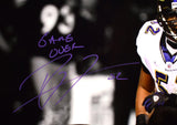 Ray Lewis Signed Baltimore Ravens 16x20 Over Roethlisberger Photo w/Game Over-Beckett W Hologram *Purple Image 2