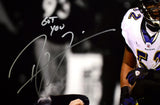 Ray Lewis Signed Baltimore Ravens 16x20 Over Roethlisberger Photo w/Got You-Beckett W Hologram *Silver Image 2