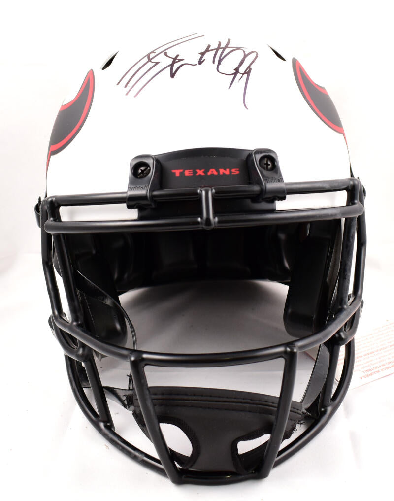 JJ Watt Autographed Houston Texans F/S Lunar Speed Authentic Helmet-Beckett W Hologram *Black Image 4