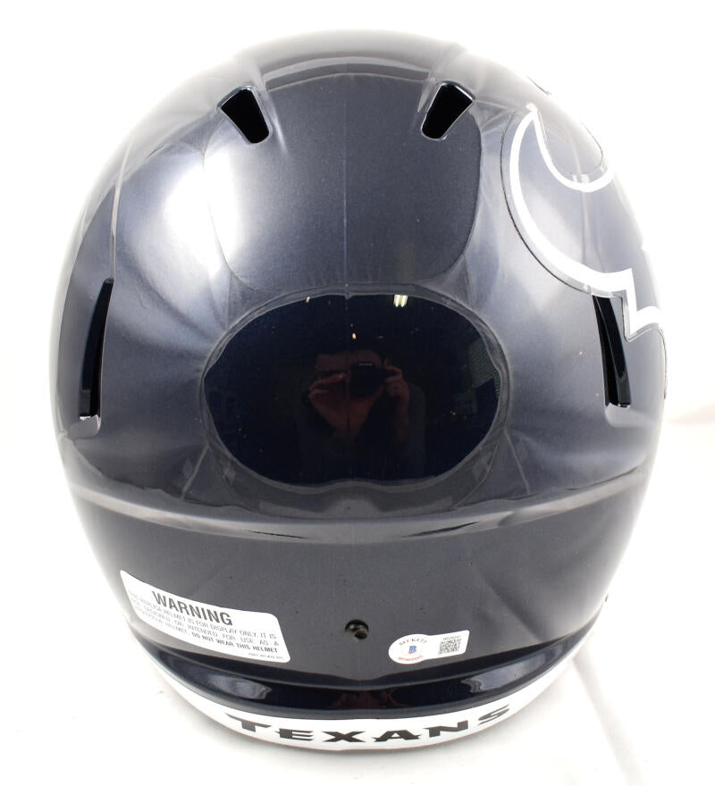 JJ Watt Autographed Houston Texans F/S Speed Helmet - Beckett W Hologram *Silver Image 4