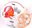 Warren Sapp Autographed Tampa Bay Buccaneers F/S 76-96 Speed Helmet w/2 insc.-Beckett W Hologram *Black Image 1