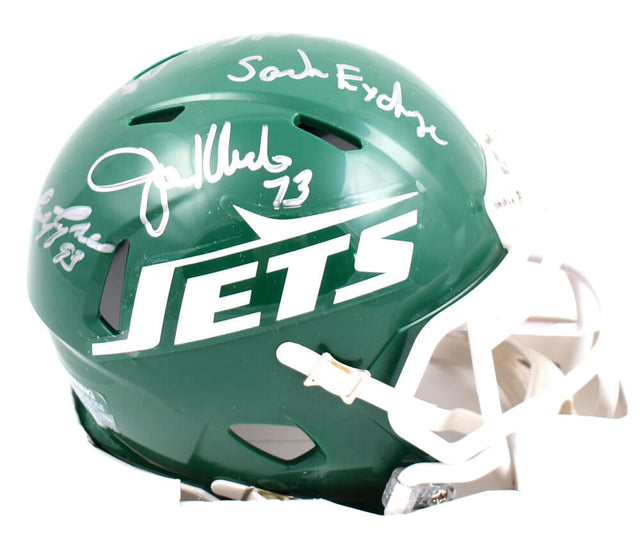 New York Sack Exchange Autographed New York Jets Speed Mini Helmet - JSA W *Silver Image 1