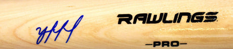 Yordan Alvarez Autographed Blonde Rawlings Pro Baseball Bat - JSA *Blue Image 2