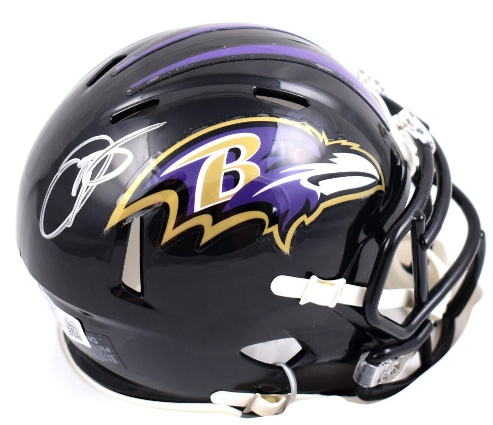 Odell Beckham Jr. Autographed Baltimore Ravens Speed Mini Helmet- Beckett W Hologram *Silver Image 1
