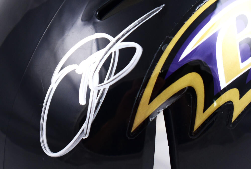 Odell Beckham Jr. Autographed Baltimore Ravens Speed Mini Helmet- Beckett W Hologram *Silver Image 2
