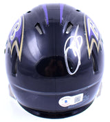 Odell Beckham Jr. Autographed Baltimore Ravens Speed Mini Helmet- Beckett W Hologram *Silver Image 3