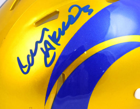 Cam Akers Autographed Los Angeles Rams Flash Speed Mini Helmet-Beckett W Hologram *Blue #3 Image 2