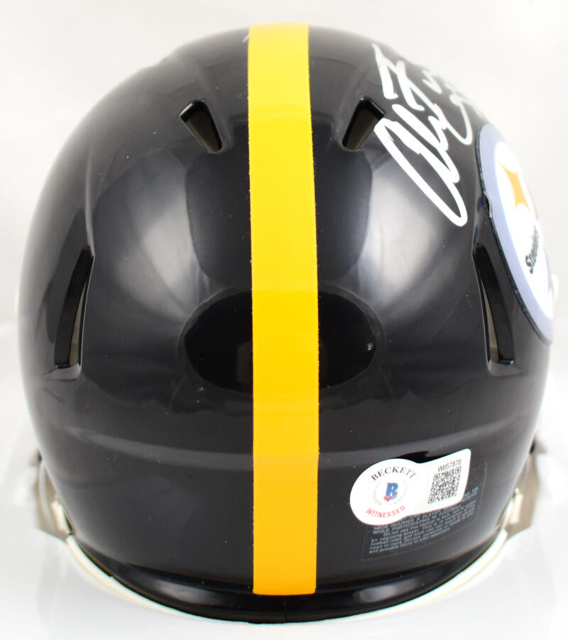 Alan Faneca Autographed Pittsburgh Steelers Speed Mini Helmet-Beckett W Hologram *Silver Image 3