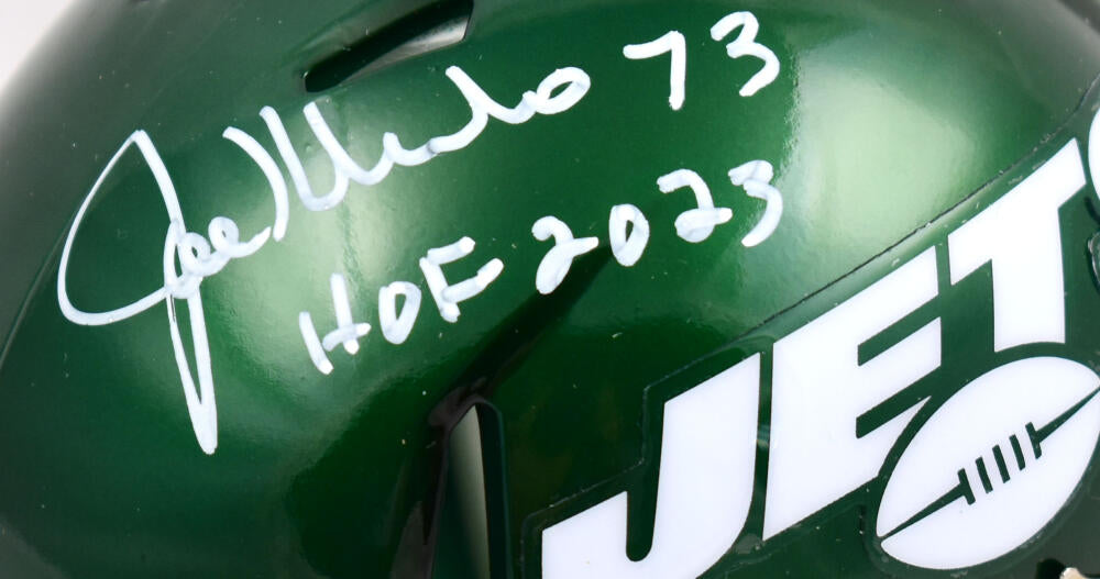 Joe Klecko Autographed New York Jets Speed Mini Helmet w/HOF-Beckett W Hologram *White Image 2