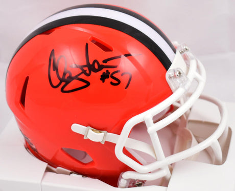 Clay Matthews Autographed Cleveland Browns 75-05 Speed Mini Helmet- Prova *Black Image 1