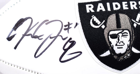 Josh Jacobs Autographed Las Vegas Raiders Logo Football-Beckett W Holo *ALT Image 2