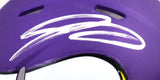 Jordan Addison Autographed Minnesota Vikings Speed Mini Helmet - Beckett W Hologram *Silver Image 2