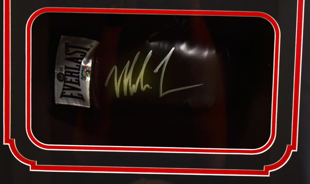 Mike Tyson Autographed Shadow Box Black Everlast Boxing Glove-Beckett Hologram *R *1 Image 2