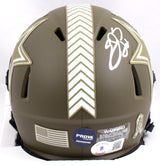 Emmitt Smith Autographed Cowboys Salute to Service Speed Mini Helmet-Beckett W Hologram *White Image 3