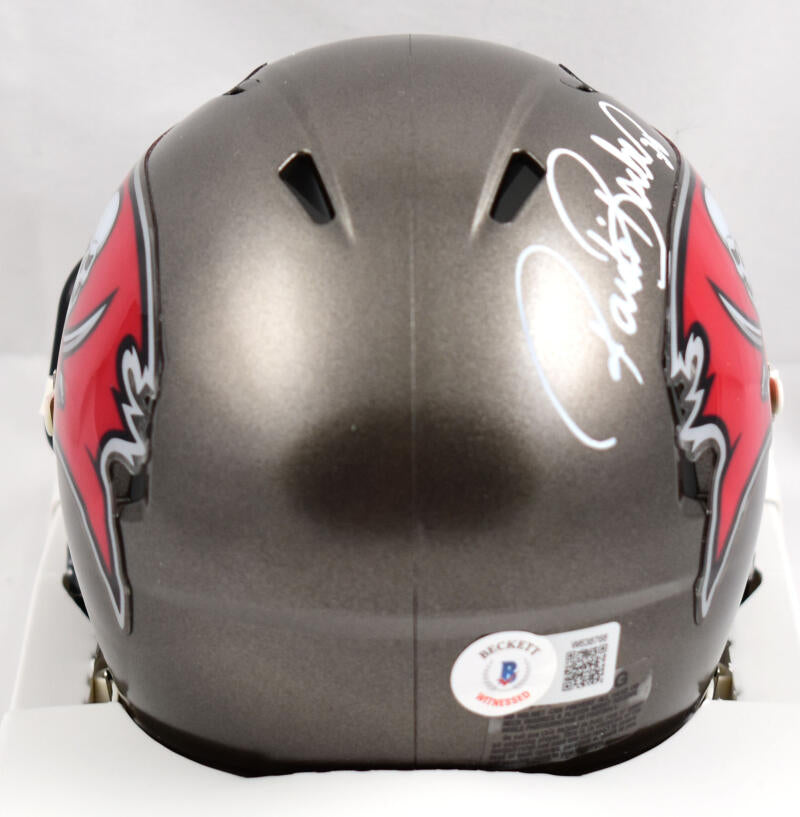 Ronde Barber Autographed Tampa Bay Buccaneers Speed Mini Helmet- Beckett W Hologram *White Image 3