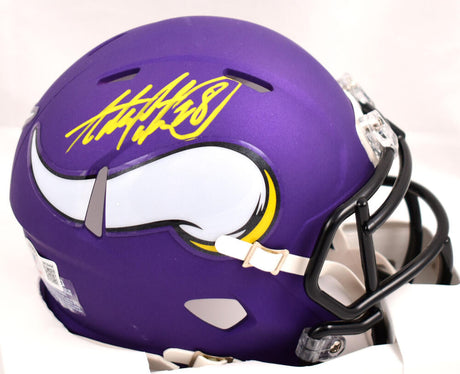 Adrian Peterson Signed Minnesota Vikings Speed Mini Helmet-Beckett W Hologram *Yellow Image 1