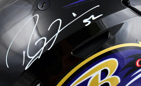 Ray Lewis Autographed Baltimore Ravens F/S Speed Flex Helmet- Beckett W Hologram *White Image 2