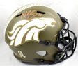 Champ Bailey Autographed Denver Broncos F/S Salute to Service Speed Helmet- Beckett W Hologram *Orange Image 1